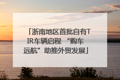 浙南地区首批自有TIR车辆启程 “购车远航”助推外贸发展