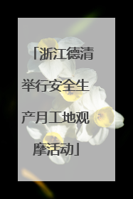 浙江德清举行安全生产月工地观摩活动