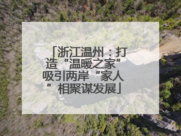 浙江温州：打造“温暖之家”吸引两岸“家人”相聚谋发展