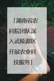 湖南省农科院团队深入武陵源区开展农业科技服务