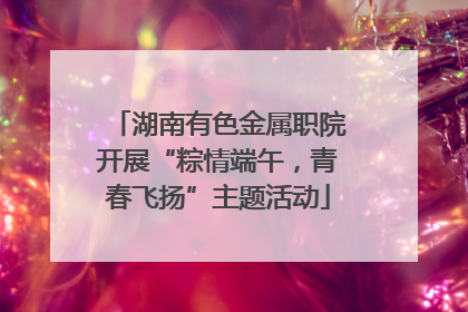 湖南有色金属职院开展“粽情端午，青春飞扬”主题活动