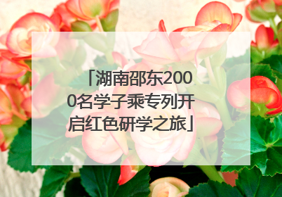 湖南邵东2000名学子乘专列开启红色研学之旅