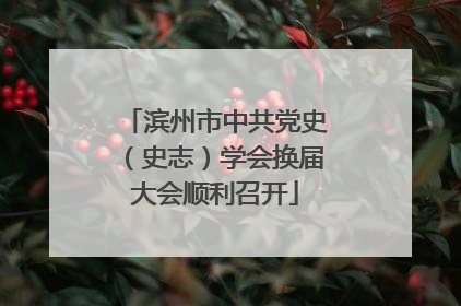 滨州市中共党史（史志）学会换届大会顺利召开