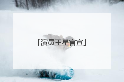 演员王星官宣