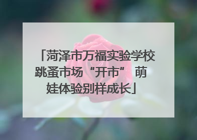 菏泽市万福实验学校跳蚤市场“开市” 萌娃体验别样成长
