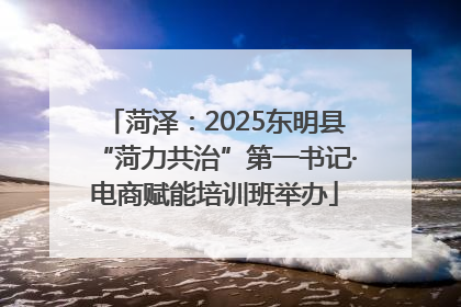 菏泽：2025东明县“菏力共治”第一书记·电商赋能培训班举办