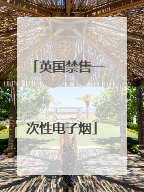 英国禁售一次性电子烟