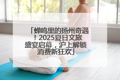 蝉鸣里的扬州奇遇！2025夏日文旅盛宴启幕，沪上解锁消费新狂欢