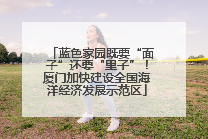蓝色家园既要“面子”还要“里子”！厦门加快建设全国海洋经济发展示范区