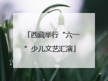 西藏举行“六一”少儿文艺汇演