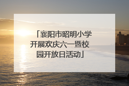 襄阳市昭明小学开展欢庆六一暨校园开放日活动