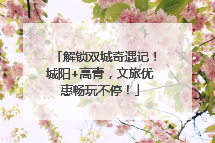 解锁双城奇遇记！城阳+高青，文旅优惠畅玩不停！