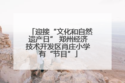 迎接“文化和自然遗产日” 郑州经济技术开发区肖庄小学有“节目”