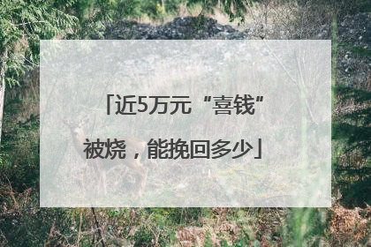 近5万元“喜钱”被烧，能挽回多少