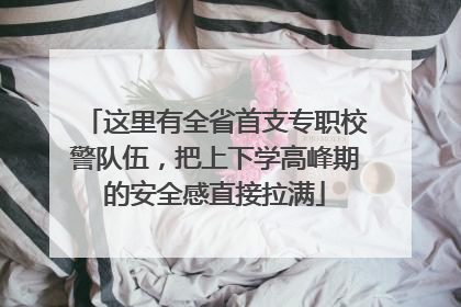 这里有全省首支专职校警队伍，把上下学高峰期的安全感直接拉满