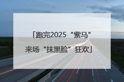 跑完2025“紫马” 来场“抹黑脸”狂欢