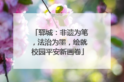 郓城：非遗为笔，法治为墨，绘就校园平安新画卷