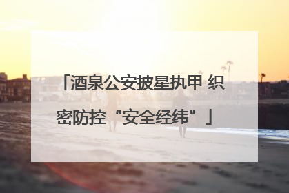 酒泉公安披星执甲 织密防控“安全经纬”