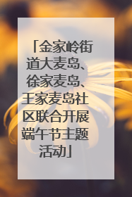 金家岭街道大麦岛、徐家麦岛、王家麦岛社区联合开展端午节主题活动