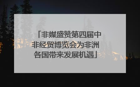 非媒盛赞第四届中非经贸博览会为非洲各国带来发展机遇