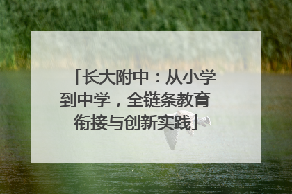 长大附中：从小学到中学，全链条教育衔接与创新实践