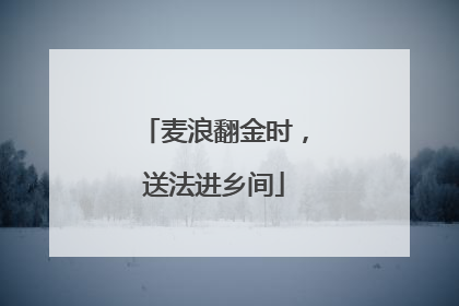 麦浪翻金时，送法进乡间