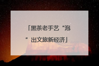 黑茶老手艺“泡”出文旅新经济