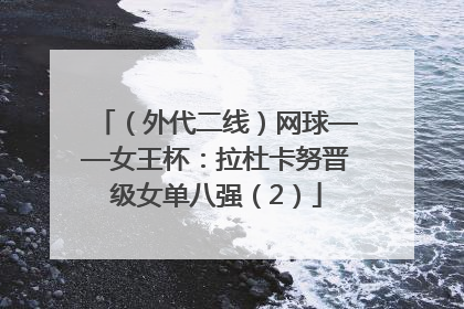 （外代二线）网球——女王杯：拉杜卡努晋级女单八强（2）