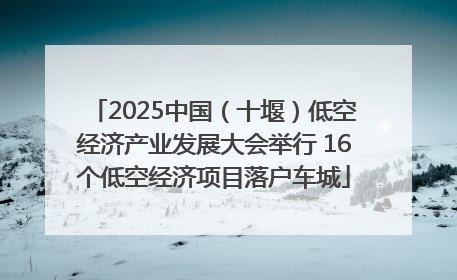 2025中国（十堰）低空经济产业发展大会举行 16个低空经济项目落户车城