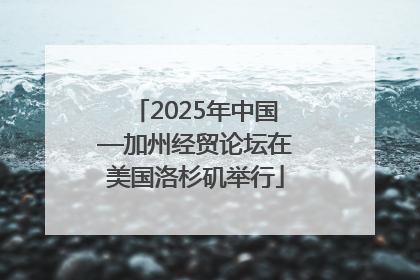 2025年中国—加州经贸论坛在美国洛杉矶举行