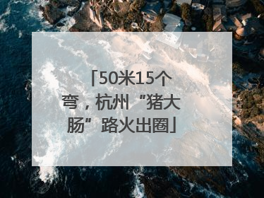 50米15个弯，杭州“猪大肠”路火出圈