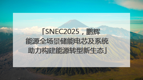 SNEC2025，鹏辉能源全场景储能电芯及系统助力构建能源转型新生态
